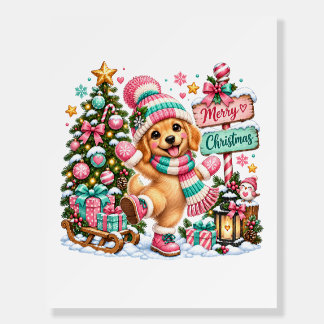 Golden Retriever Christmas Foam Board