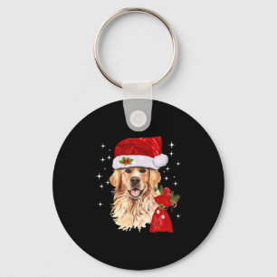 Golden Retriever Christmas Funny Christmas Gift Keychain