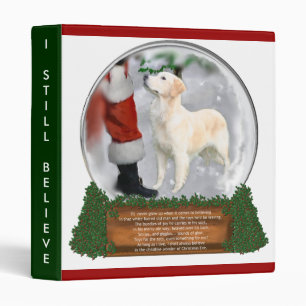 Golden Retriever Christmas Gifts 3 Ring Binder