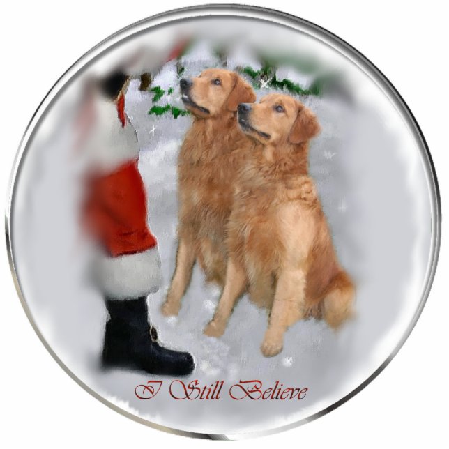 Golden Retriever Christmas Gifts Ornament (Front)