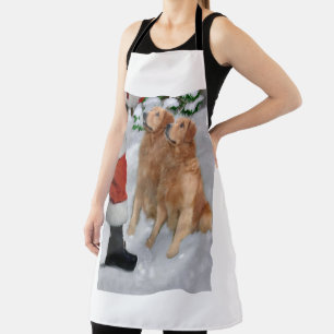 Golden Retriever Christmas Gifts Ornament Apron