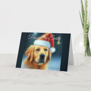 Golden Retriever Christmas Holiday Card