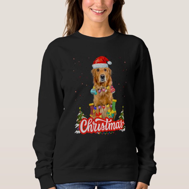 Golden Retriever Christmas Idea For Kids & Santa H Sweatshirt (Front)