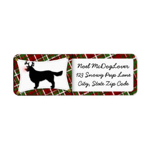 Golden Retriever Christmas Label