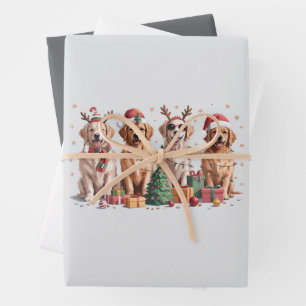 Golden Retriever Christmas Lover Dog Mom Xmas Wrapping Paper Sheets