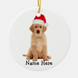 Golden Retriever Dog Ornament Custom with Name Great as Christmas Gift! 