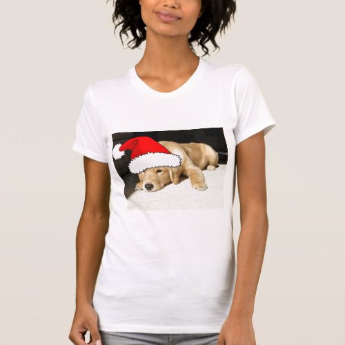 Golden Retriever Christmas Puppy T_Shirt