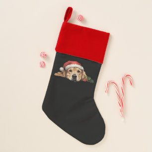 Golden Retriever Christmas Santa Hat Dog Xmas Stocking