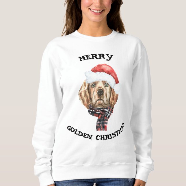 Golden Retriever Christmas Sweatshirt (Front)