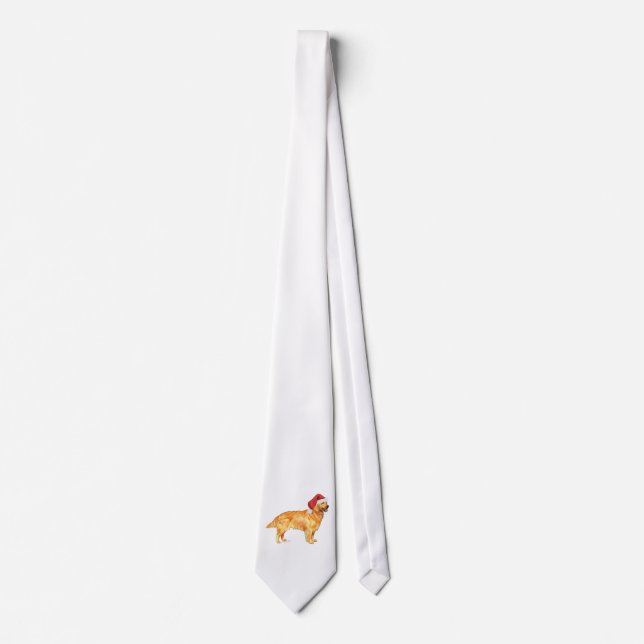 Golden Retriever Christmas Tie (Front)