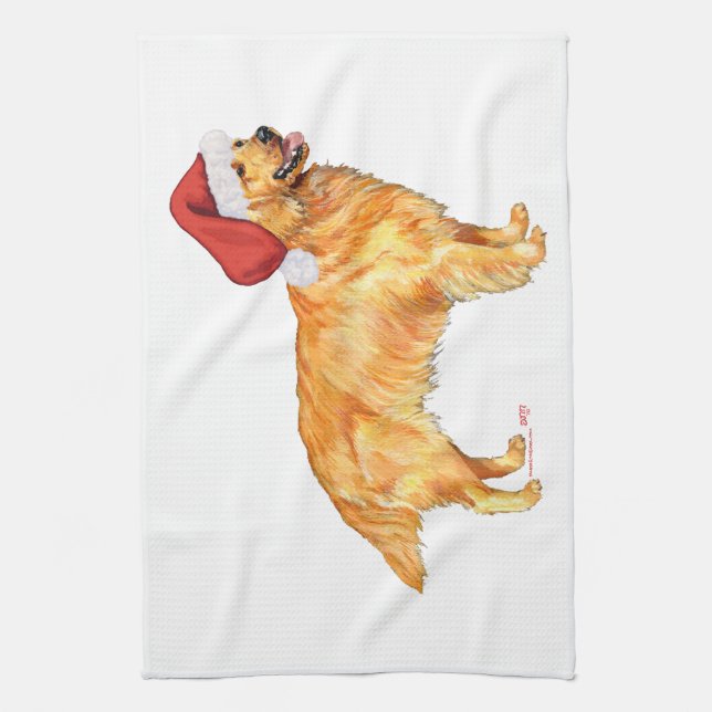 Golden Retriever Christmas Towel (Vertical)