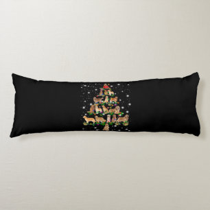 Golden Retriever Christmas Tree Covered By Flash Body Pillow