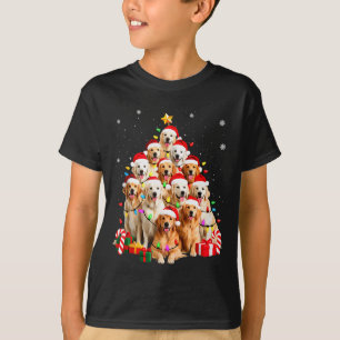 Golden Retriever Christmas Tree Ornament Decor Xma T-Shirt