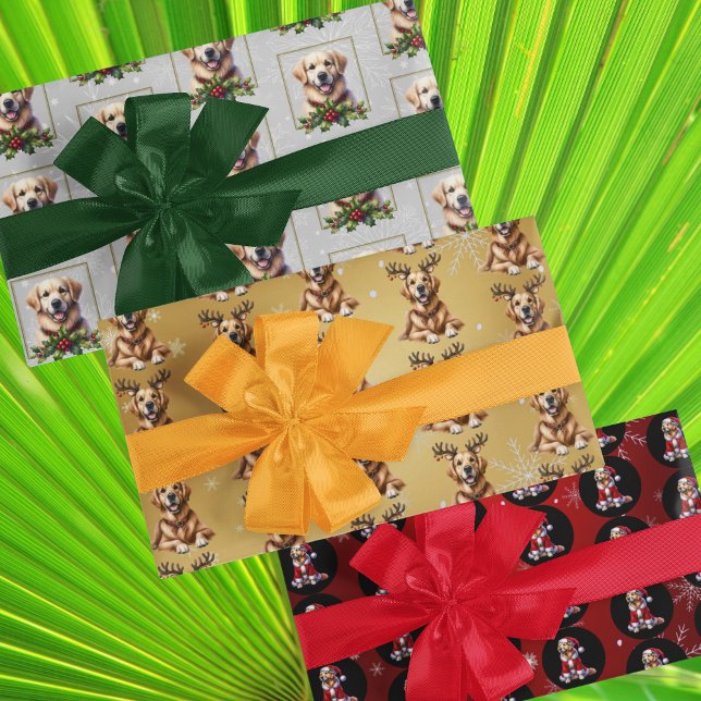 Golden Retriever Christmas  Wrapping Paper Sheets (Creator Uploaded)