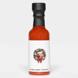 Golden Retriever Christmas Wreath Decoration Xmas Hot Sauces