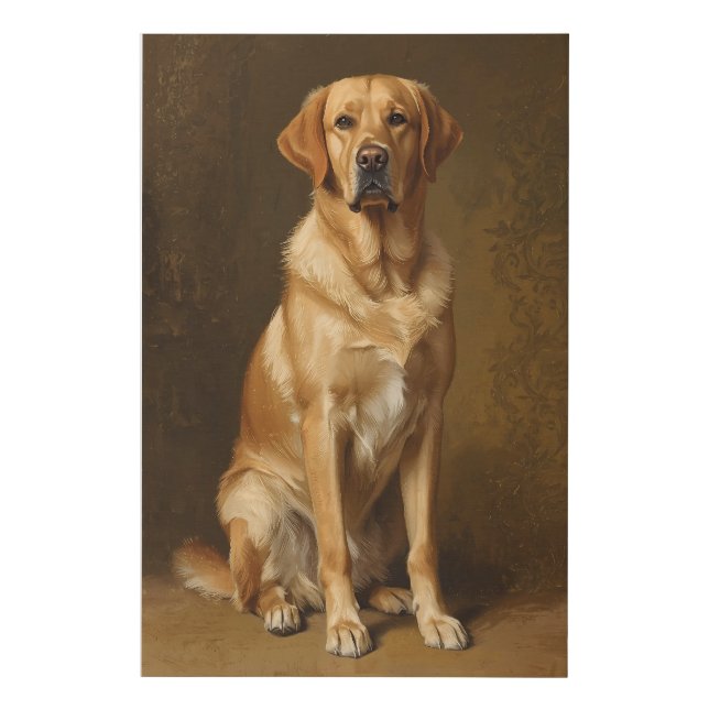 Golden Retriever Classic Portrait Canvas Wall Art (Front)