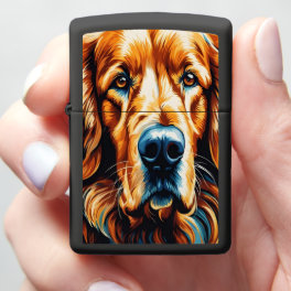 Golden Retriever Close-Up Zippo Lighter