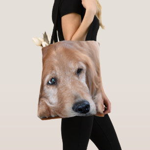 Golden Retriever Closeup  Tote Bag