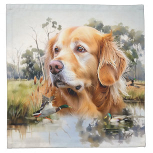 Golden Retriever Cloth Napkin