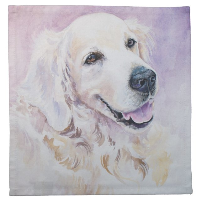Golden retriever cloth napkin (Front)