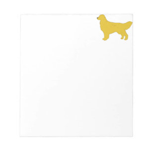 golden retriever color silhouette notepad