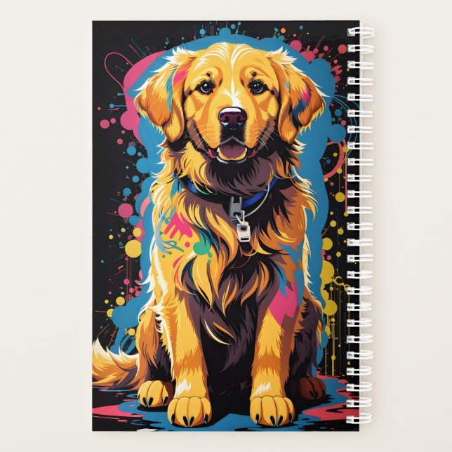 golden retriever Color Splash Planner (Back)