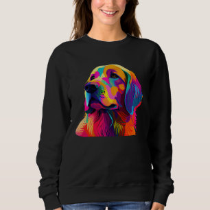 Golden Retriever  Colorful Pop Golden Retriever Sweatshirt