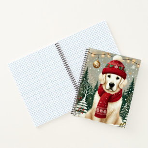 Golden Retriever con suéter festivo: ambiente navi Notebook