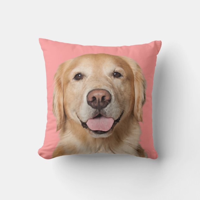 Golden Retriever - Corona Throw Pillow (Front)