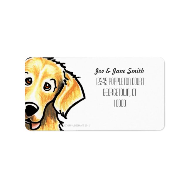 Golden Retriever Custom Color Label (Front)