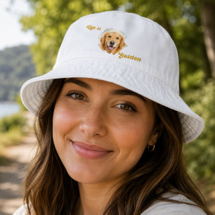 Golden Retriever Custom Photo Bucket Hat