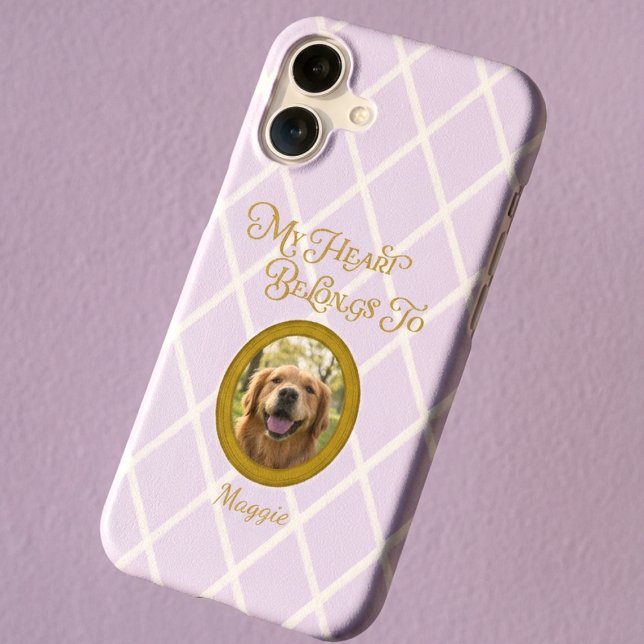 Golden Retriever Custom Photo & Name iPhone Case (Creator Uploaded)