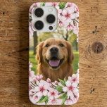 Golden retriever custom photo with cherry blossom iPhone 16 pro case<br><div class="desc">This golden retriever custom photo phone case features a sweet cherry blossom ( sakura ) wreath framing your dog’s happy face. The golden retriever design is perfect for any dog mom who wants to keep her best friend close every time she picks up her phone. Simply upload your favorite golden...</div>