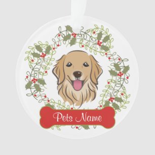 Golden Retriever Customizable Ornament