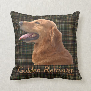 Golden Retriever Customizable Throw Pillow