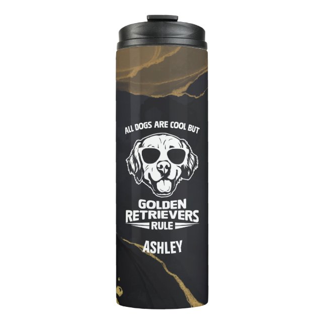 Golden retriever Cute Gift for Dog Dad Dog Mom Thermal Tumbler (Front)