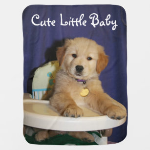 Cute Golden Retriever Baby Blankets Zazzle