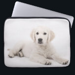 Golden Retriever Cute Puppy Laptop Sleeve<br><div class="desc">Photograph of a young golden retriever lying down against a white background.</div>