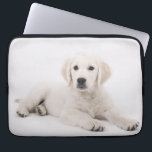 Golden Retriever Cute Puppy Laptop Sleeve<br><div class="desc">Photograph of a young golden retriever lying down against a white background.</div>