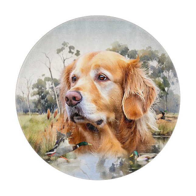 Golden Retriever Cutting Board (Front)