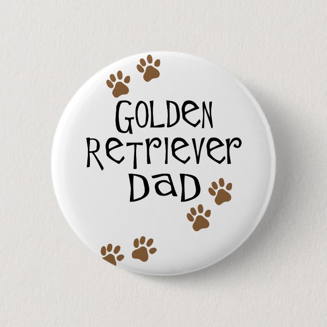Golden Retriever Dad Button (Front)