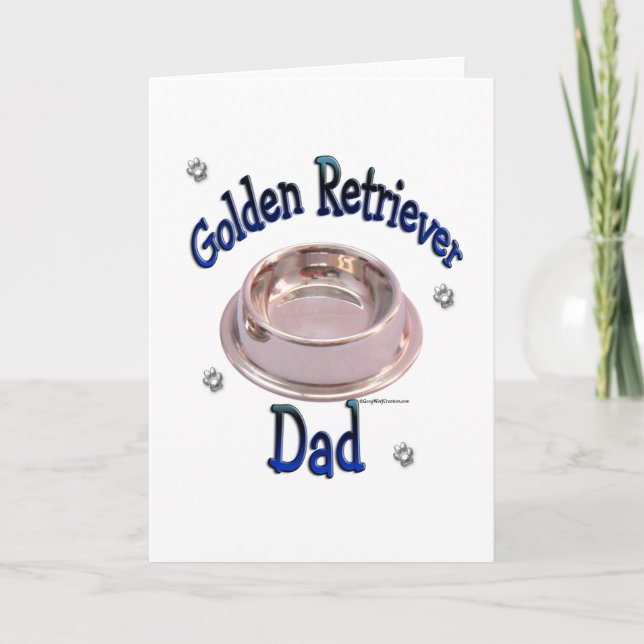Golden Retriever Dad Card (Front)