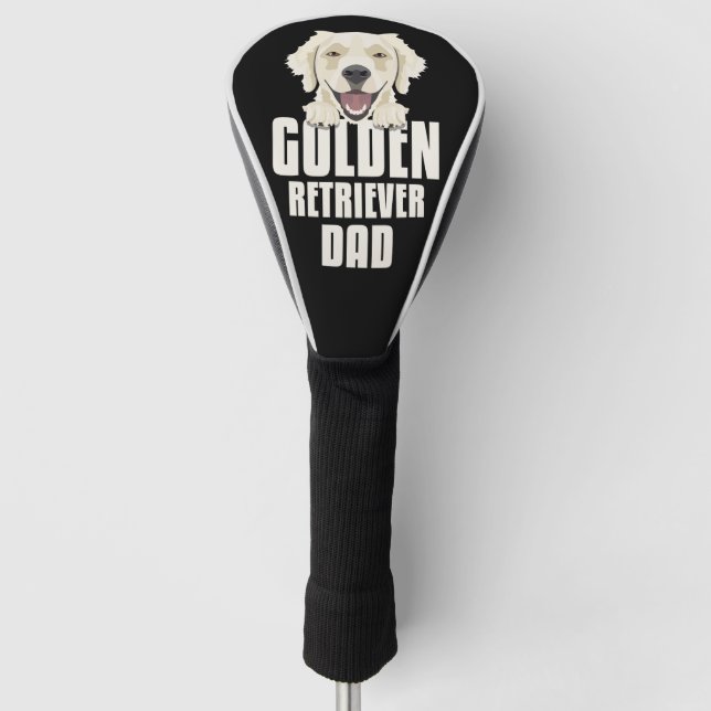 Golden Retriever Dad, Dog Dad Golf Head Cover (Front)
