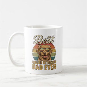 Golden Retriever Dad Ever Vintage Sunset Shirt Des Coffee Mug