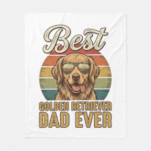 Golden Retriever Dad Ever Vintage Sunset Shirt Des Fleece Blanket