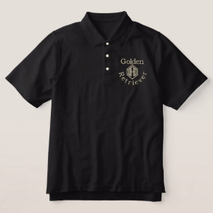 Golden Retriever Dad Gifts Embroidered Polo Shirt