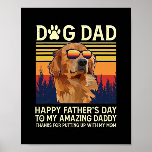 Golden Retriever Dad Happy Fathers Day To My Poster