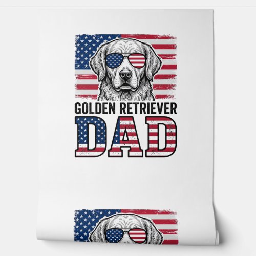 Golden Retriever Dad Patriotic Vintage Dog Shirt_1 Wallpaper