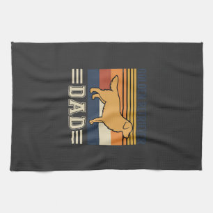 Golden Retriever Dad Retro Dog Kitchen Towel