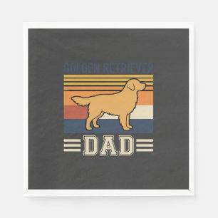 Golden Retriever Dad Retro Dog Napkins